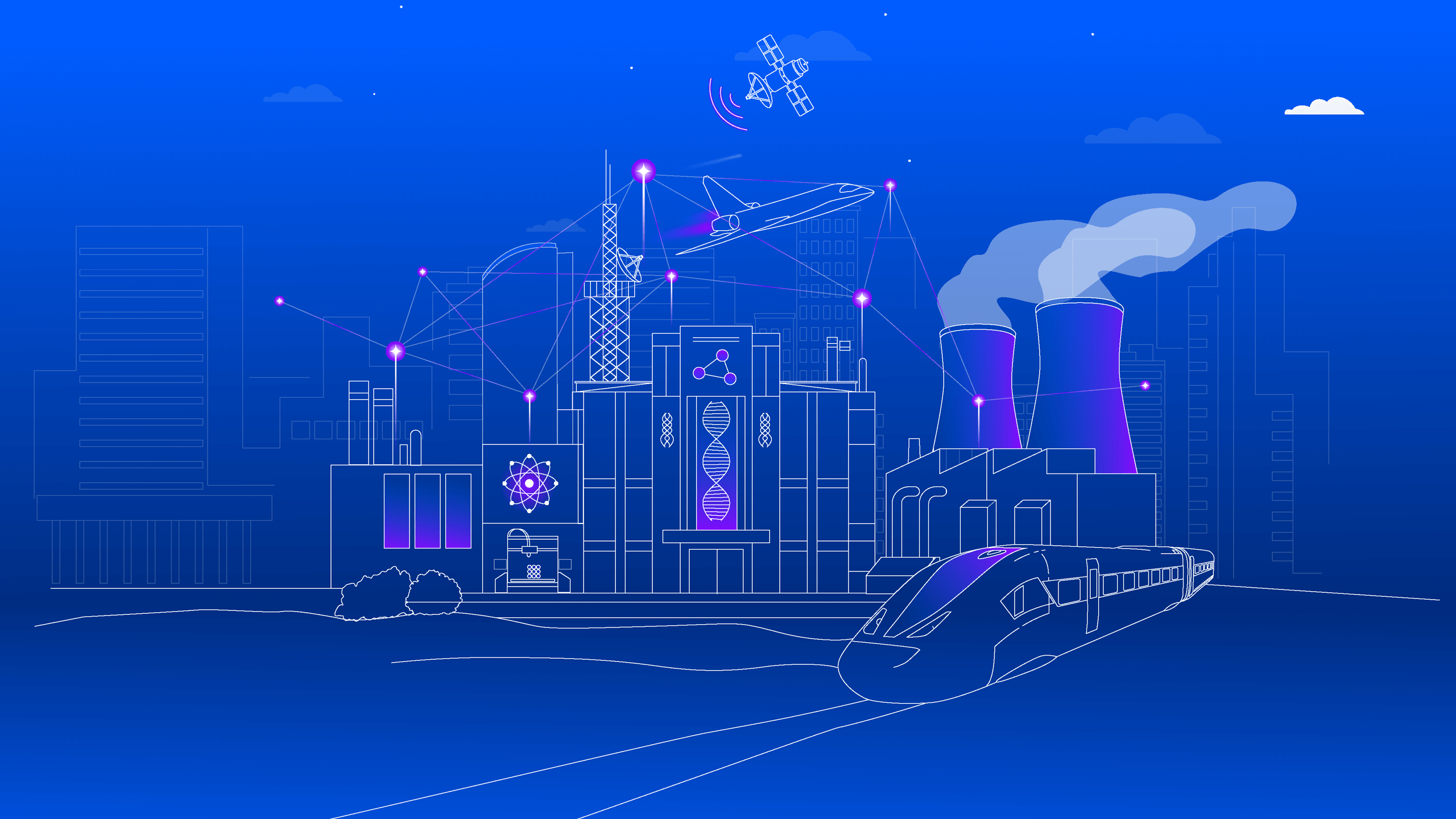 Transition Blue Illustration